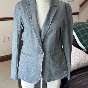 Banana Republic Gray Blazer Classic Lapel Professional Wear